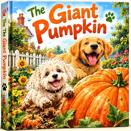 Illustrated cover concept for Bali and Bruce and the Giant Pumpkin